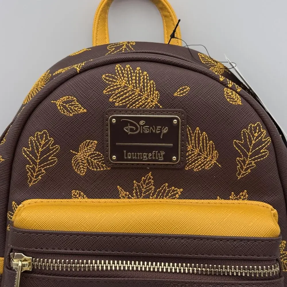 Loungefly Disney Winnie The Pooh Autumn Mini Backpack Bag Brown Yellow NEW RARE